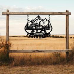 ranch hanging custom name and year custom metal signs gift for farmer 1