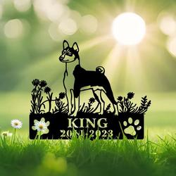 rat terrier dog grave marker garden stakes dog sympathy gift cemetery decor memorial custom metal signs 1