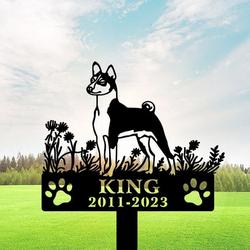 rat terrier dog grave marker garden stakes dog sympathy gift cemetery decor memorial custom metal signs 3
