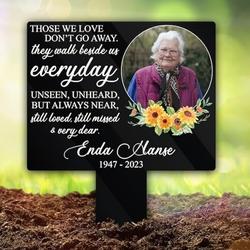 rest in peace custom photo sunflower mom dad grave marker memorial stake sympathy gifts custom metal signs 1
