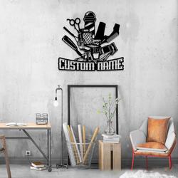 retro vintage barber shop business custom metal signs 2