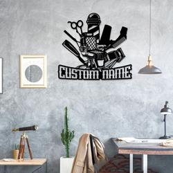 retro vintage barber shop business custom metal signs 3
