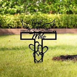 rhodesian ridgeback dog grave marker garden stakes forever loved dog memorial gift cemetery decor custom metal signs 2