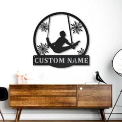 rings gymnastics metal art personalized metal name signs gymnastics gift home decoration 1