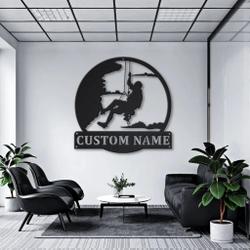 rock climbing metal sign personalized metal name signs home decor sport lovers gifts 1
