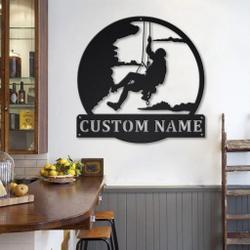 rock climbing metal sign personalized metal name signs home decor sport lovers gifts 2
