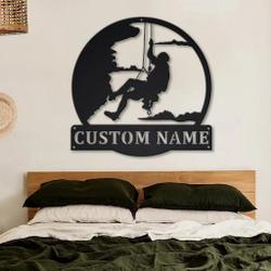 rock climbing metal sign personalized metal name signs home decor sport lovers gifts 3