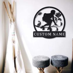 roller derby metal sign personalized metal name signs home decor sport lovers gifts 3