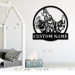 roosters sign chicken farm chicken coop farmhouse personalized metal sign 4