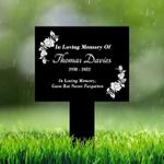 roses in loving memory of grave marker memorial stake sympathy gifts custom metal signs 0