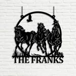 running horse wild life famhouse farm custom metal signs gift for farmer 0