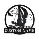 sailing metal sign personalized metal name signs home decor sport lovers gifts 0