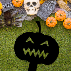 scary pumpkin yard stake pumpkin signs halloween decoration for home 1