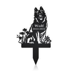 Schipperke Dog Grave Marker Garden Stakes Dog Sympathy Gift Cemetery Decor Memorial