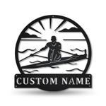 sculling sport metal sign personalized metal name signs home decor sport lovers gifts 0