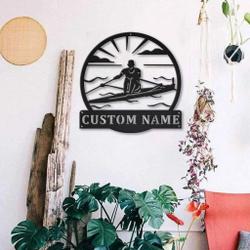 sculling sport metal sign personalized metal name signs home decor sport lovers gifts 2