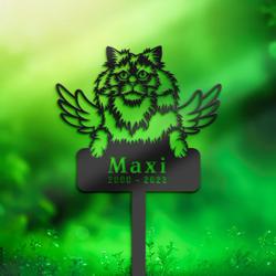 selkirk rex cat grave marker garden stakes cat memorial gift cemetery decor custom metal signs 1