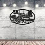 semi truck 18 wheeler hauling business custom metal signs 0