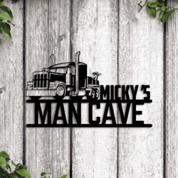 semi truck driver man cave business custom metal signs 1