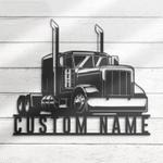 semi truck driver trucker metal sign custom truck sign 0