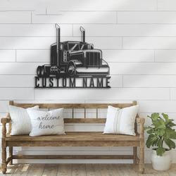 semi truck driver trucker metal sign custom truck sign 3
