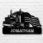 semi truck gifts for truck drivers american flag metal truck decor 0