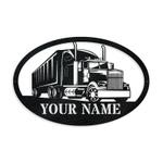 semi truck hauler business custom metal signs 0