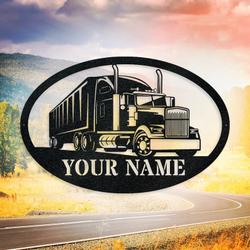 semi truck hauler business custom metal signs 1