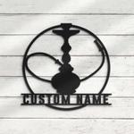 shisha hookah smoke name sign wall art smoking personalized metal sign 0