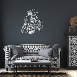 skeleton with spider metal sign spiderweb signs halloween decoration for home 2