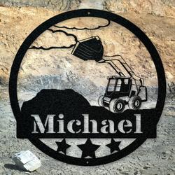 skid steer bobcat truck construction vehicle business custom metal signs 1