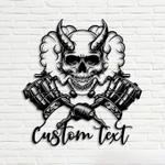 skull tattoo artist business custom metal signs 0