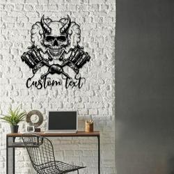 skull tattoo artist business custom metal signs 1