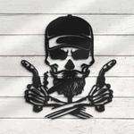 skull welding metal wall art welder ironworker custom metal sign 0