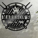 smokehouse kitchen modern bbq grill sign outdoor dcor custom metal signs 0