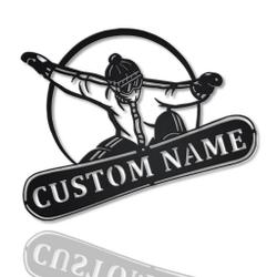 Snowboarding Metal Wall Art Personalized Metal Name Signs Home Decor Sport Lovers Gifts
