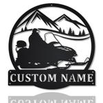 snowmobiling metal sign personalized metal name signs home decor sport lovers gifts 0