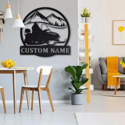 snowmobiling metal sign personalized metal name signs home decor sport lovers gifts 1