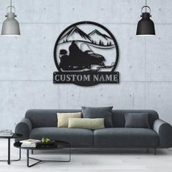 snowmobiling metal sign personalized metal name signs home decor sport lovers gifts 2