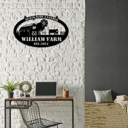 so god made a farmer barn windmill cow custom metal signs gift for farmer 2