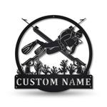 spearfishing sport metal sign personalized metal name signs home decor sport lovers gifts 0