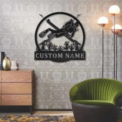 spearfishing sport metal sign personalized metal name signs home decor sport lovers gifts 3
