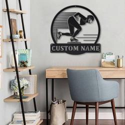 speed skating metal sign personalized metal name signs home decor sport lovers gifts 2