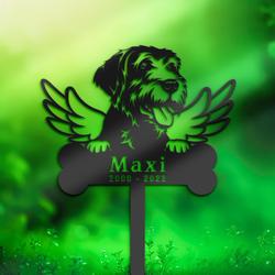 spinone italiano dog grave marker garden stakes dog memorial gift cemetery decor custom metal signs 1
