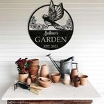 spring bird sign garden decor bird personalized metal sign 0