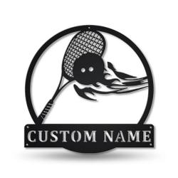 Squash Sport Metal Wall Art Personalized Metal Name Signs Home Decor Sport Lovers Gifts