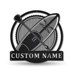 standup paddleboarding metal sign personalized metal name signs home decor sport lovers gifts 0