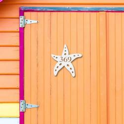 starfish metal art personalized house number metal sign custom address sign home outdoor decor 3