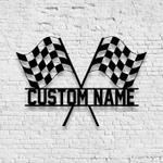 start finish racing flag race checkered flag custom metal signs 0