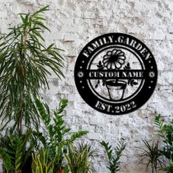 sunflower garden metal sign personalized garden signs decor yard house 1